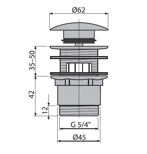 Донный клапан click/clack 1 1/4