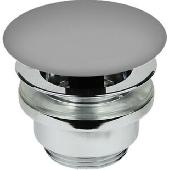 Донный клапан серый матовый с керамической крышкой DBS-216MG без перелива, Vincea