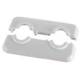 Декоративная пластмассовая крышка, плоская, межтруб. расст. 50мм, D-16мм (1016674) OV