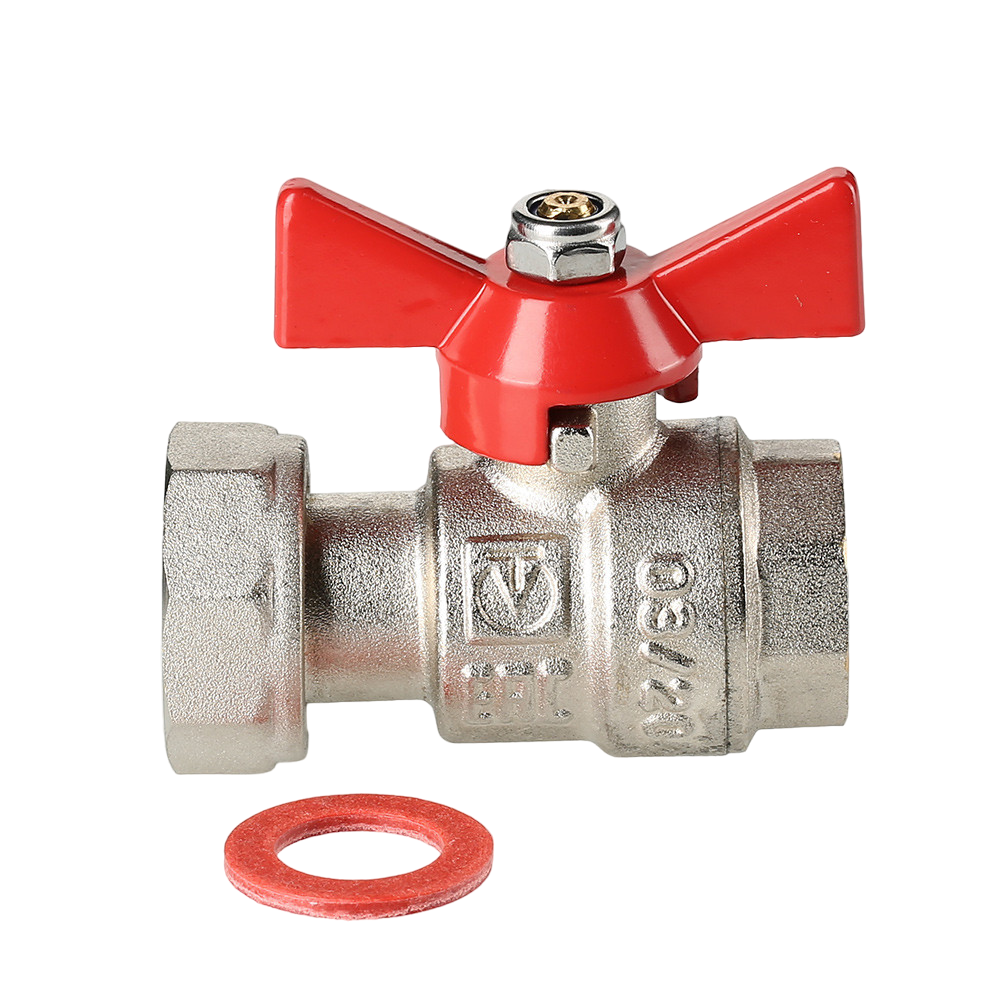 VT.241 Кран шаровой с накидной гайкой 1/2 x 3/4(12/72)