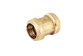 Муфта 32х32 для труб ПНД латунь компресс. STOUT (SFH-0001-003232)