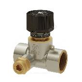 Клапан баланс. ручной латунь Ду15 Ру16 Тмакс=120С ВР Kvs=1.7м3/ч с выходом под термодатчик подача