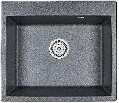 Мойка кухонная кварц GR-6001 ШВАРЦ 600х520 Granula (мет. сифон), GRANULA