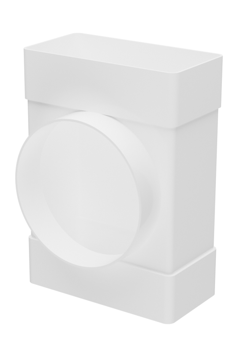 Соединитель Т-образный плоских воздуховодов 60х120 с выходом на фланец D100 ERA 612ТФ10П