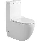 Унитаз-моноблок KN6299000 безободковый, сиденье дюропласт м/лифт, KNOIS