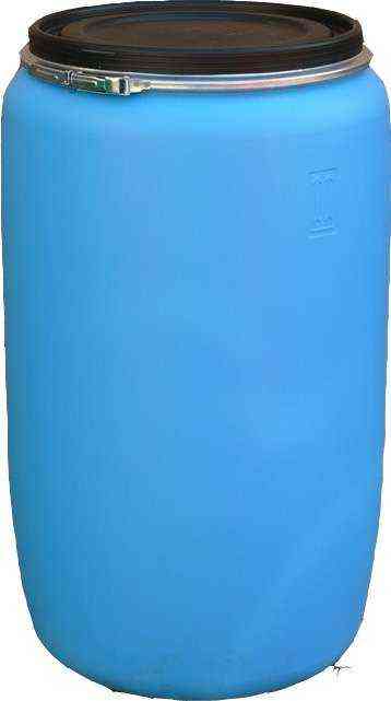 Бочка пластиковая с крышкой евробарабан синяя, 230 л