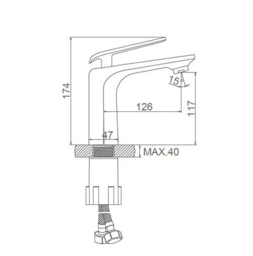 A90127 Смеситель для умывальника ACCOONA хром