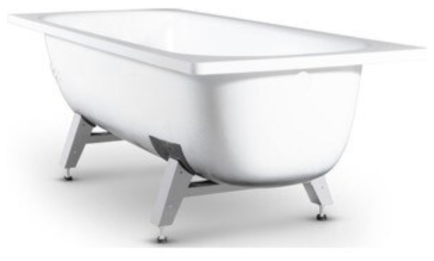 Ванна стальная DONNA VANNA 150*70*40 с опорной подставкой, белая орхидея, ВИЗ
