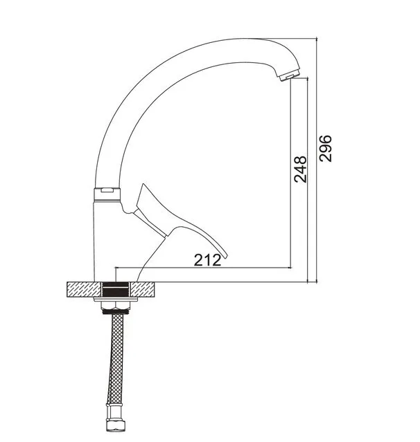 A4040G Смеситель для кухни ACCOONA с гайкой керамика 40мм цвет: белый