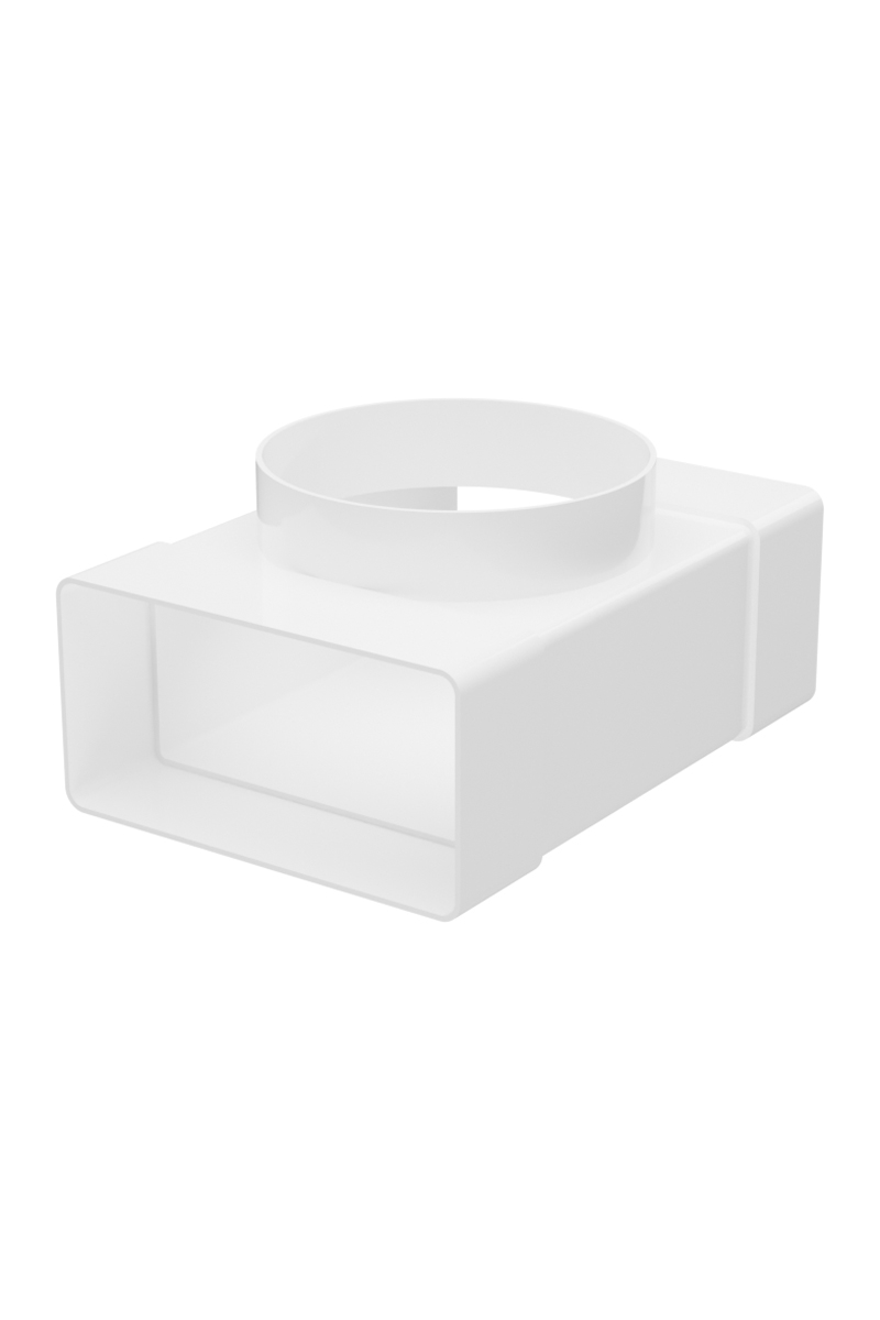 Соединитель Т-образный плоских воздуховодов 60х120 с выходом на фланец D100 ERA 612ТФ10П