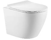 Унитаз подвесной BILBAO ALTO 52см безободковый белый, Tornado, тонкое сиденье м/лифт, Iberica Blanca