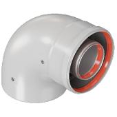 Коакс.отвод Ø60/100 - 45° м/п ROMMER INOX Line поворотный (RCA-6100-000045)