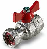 Кран шар. прямой с накидной гайкой и внутренней резьбой 1/2