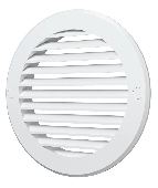 12РК, Решетка вентиляционная круглая D161 вытяжная АБС с фланцем D125