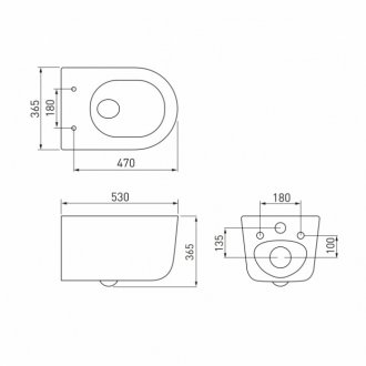 Унитаз подвесной Tornas Rimless(гориз вып,сид дюро Tornas Slim SO, м/лифт,быстросъем) 082137, BERGES