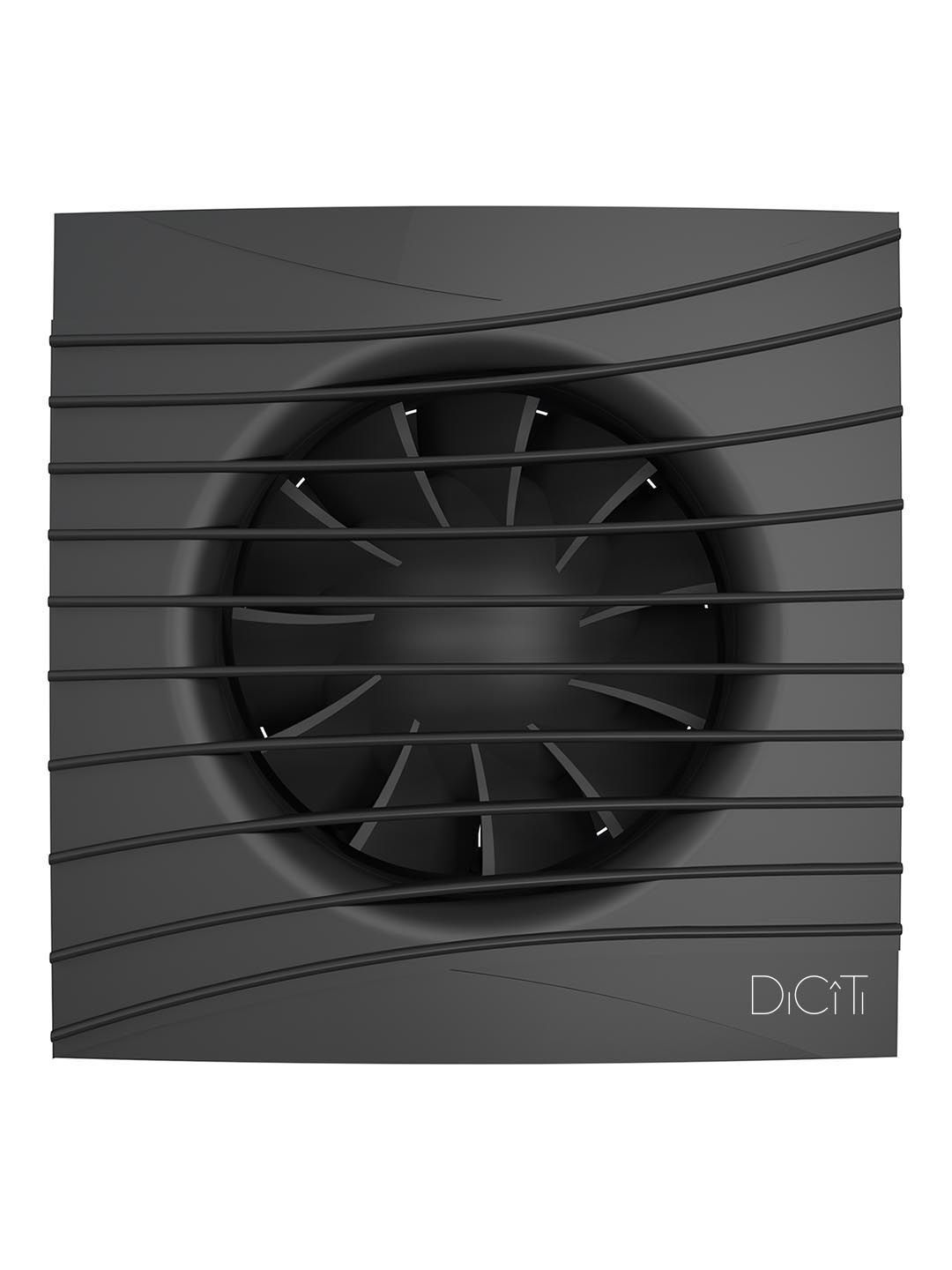 Вентилятор накладной D100 DICITI обр.клапан SILENT 4C Matt black