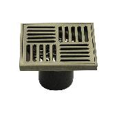 MAGNUS Трап латунный БРОНЗА 100х100 выход 50мм крышка решетка с уникальной системой слива воды 00063