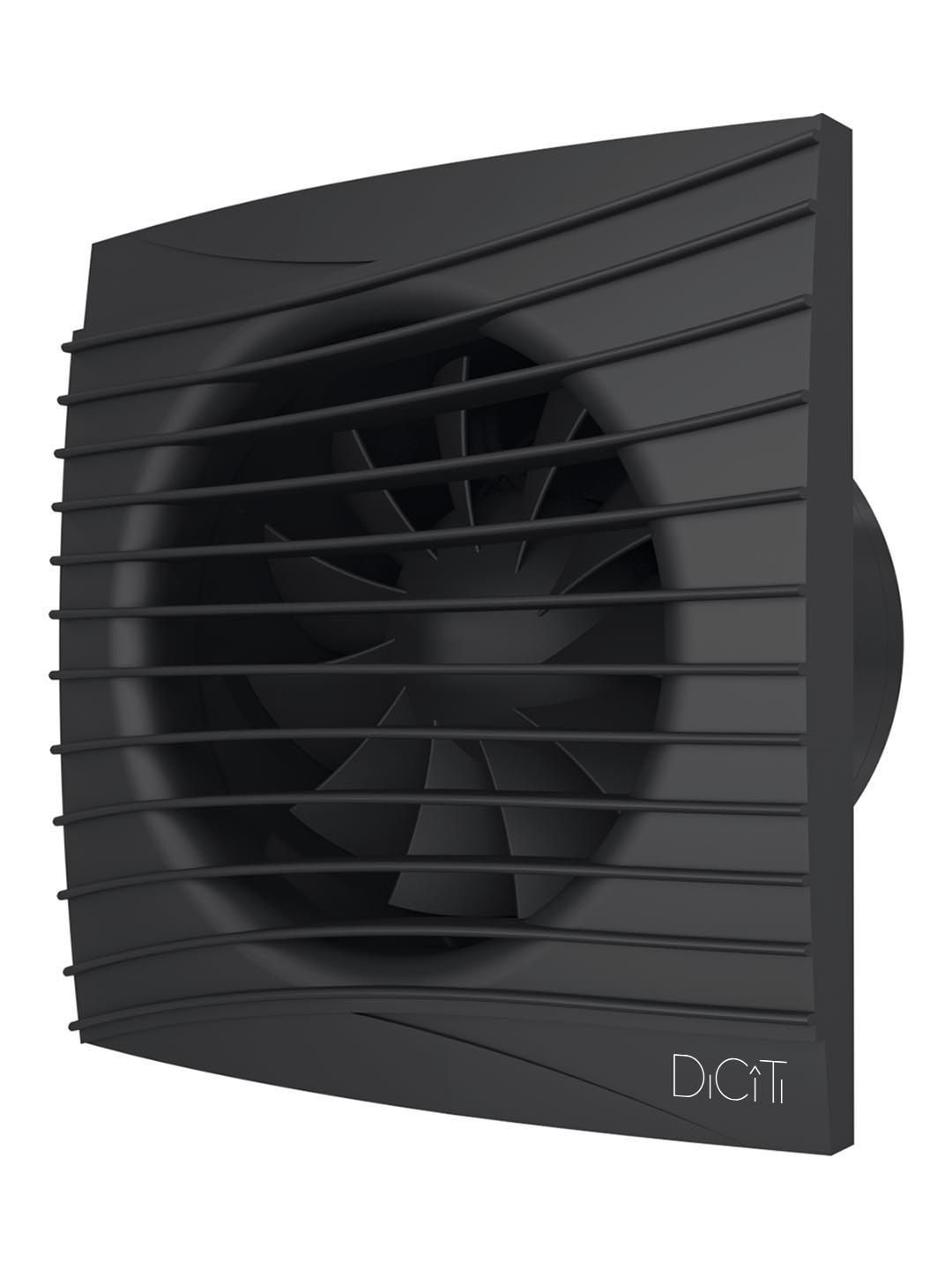 Вентилятор накладной D100 DICITI обр.клапан SILENT 4C Matt black