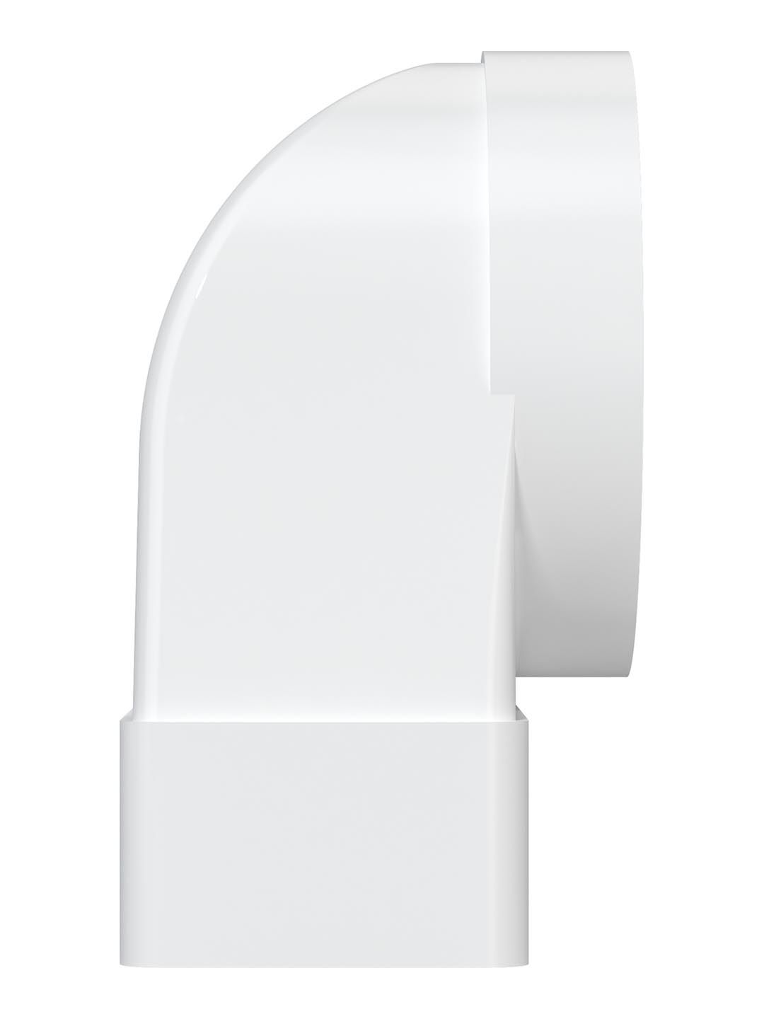 Переходник D100 90° 60х120 пластик ERA 612СК10ФП