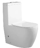 Унитаз-моноблок KN6298000 безободковый, смыв торнадо, сиденье дюропласт м/лифт, 650*370*775, KNOIS