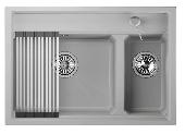 Мойка кухонная KS-7302 АРКТИК Kitchen Space (ролл-мат,дозатор, мет. сифон), GRANULA