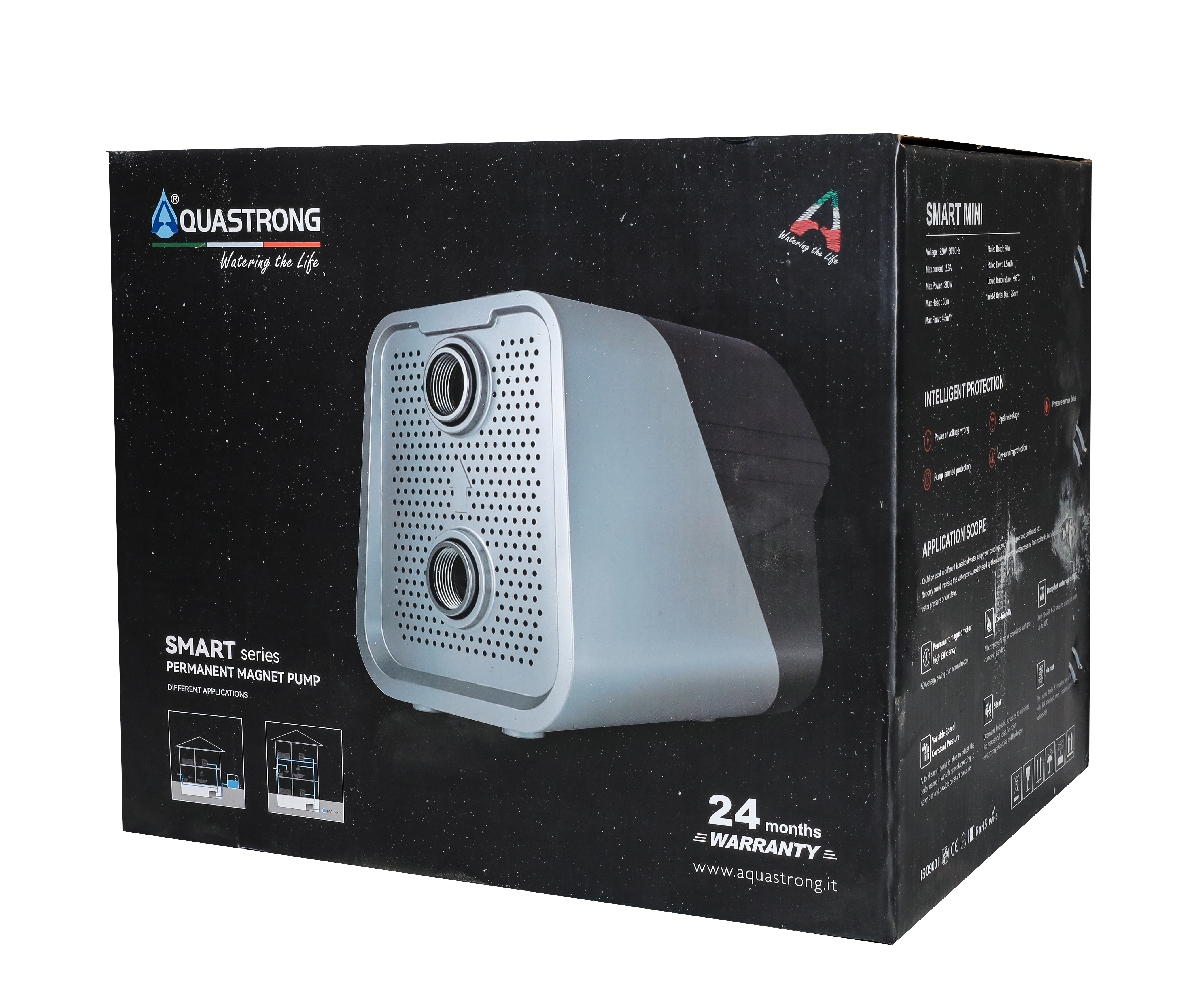 Насосная станция AQUASTRONG Aqua SMART MINI (300Вт, 75 л/мин, напор - 30м)2