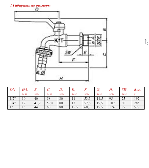 S.051.06 Кран со штуцером. 1