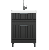 Терра 60 тумба напольная Люкс матовый графит + раковина Como 60, COROZO