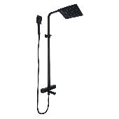 A83306F Душевая система ACCOONA с термостат.смесителем и тропическим душем латунь/черный (5)