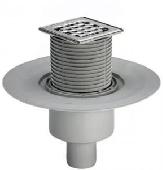 Трап  d-50 вертикаль. 100*100 мм НЕРЖАВЕЙКА с сухим затвором TIM (4) BAD661001