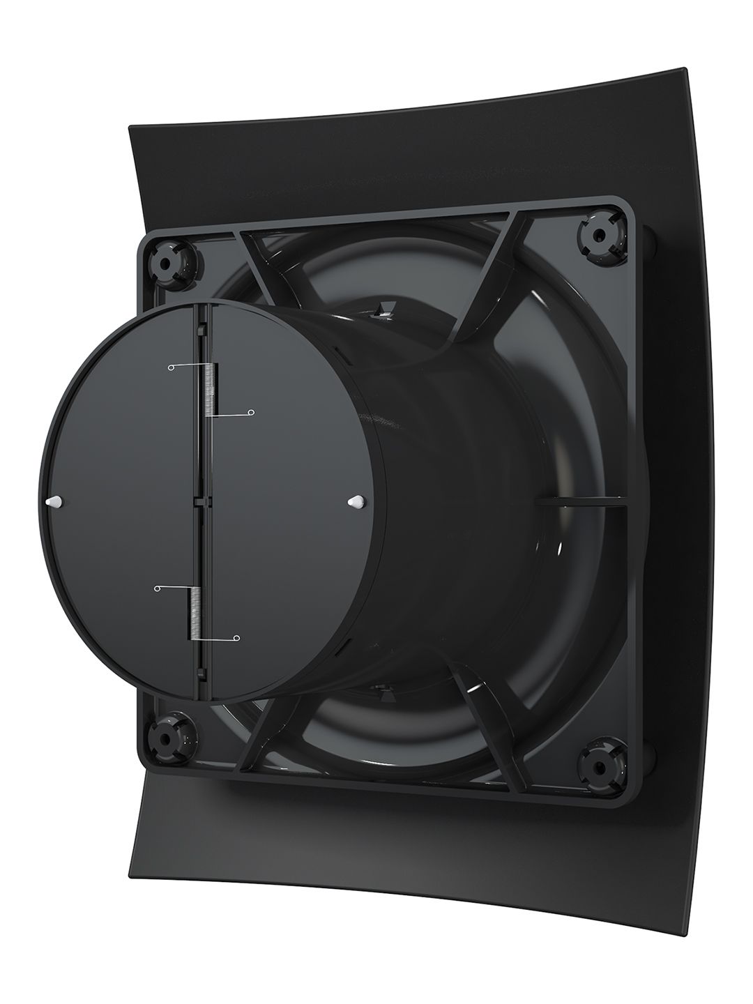 Вентилятор накладной D100 DICITI обр.клапан BREEZE 4C Matt black