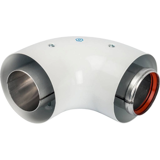 Коакс.отвод Ø60/100 - 90° STOUT от котла (Vaillant,Protherm)  (SCA-6010-230190)
