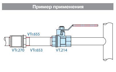 VT.214 Кран шар. (вода) 3/4