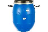 Бочка п/э 48 л с крышкой на обруч синяя