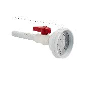 6144 MAK Комплект для летнего душа из АБС пластика (лейка D-90 мм, сгон - 120 мм, кран 1/2 г/ш)