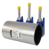 Хомут ремонтный нерж с чугун замком Ду150 (158-172)мм L=200мм Benarmo