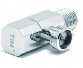 Кран шар. угловой 1/2х1/2 хром. квадр. TIM (50/1) BL5822