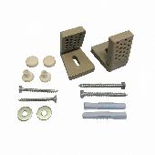 Крепление унитаза к полу с угловыми кронштейнами (скрытый монтаж) с европодвесом 558742