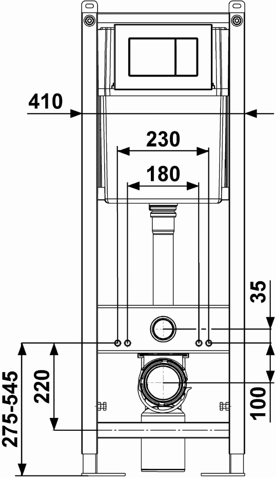 Инсталляция с белой кнопкой СИ 01.04.54.10.0, УКЛАД