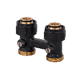 Узел нижнего подключения Multiflex R ZB прямой 3/4 НГ x 3/4 НР, черный матовый (101580113) OV