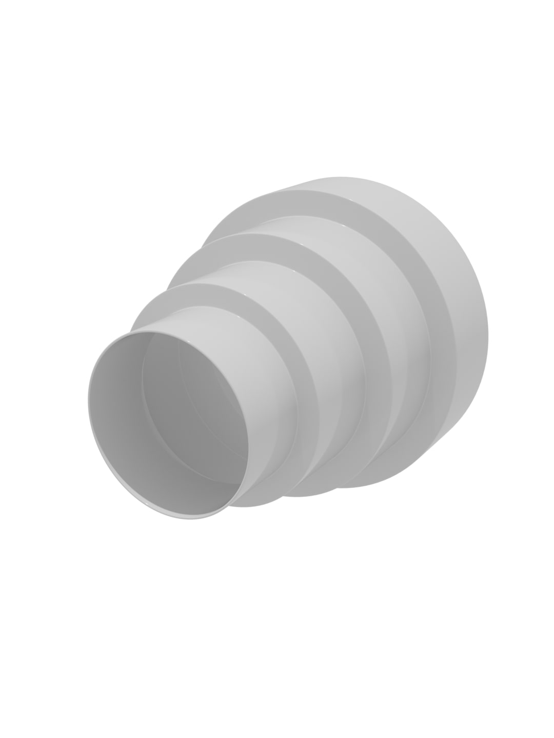 Соединитель универсальный круглых воздуховодов центральный пластик D150/125/100/80 ПУ15.12.10.8