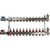 Коллектор из нержавеющей стали в сборе с расходомерами 11  вых. STOUT SMS 0907 000011