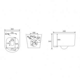 Унитаз подвесной VENTAS Rimless (гориз вып, сид дюро Slim SO м/лифт,быстросъём),082135,  BERGES