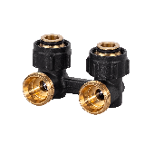 Узел нижнего подключения Multiflex R ZB угловой 3/4 НГ x 3/4 НР, черный матовый (101580114) OV