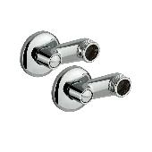 6639 CАНАКС Комплект: 2 эксцентрика с регулировкой напора воды + 2 чашки ПРЕМИУМ латунь в блистере