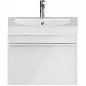 MODULA 60 тумба подвесная с ящиком 1+1,белая глянцевая БЕЗ РАКОВИНЫ(к BUONGIORNO 60), KERAMA MARAZZI