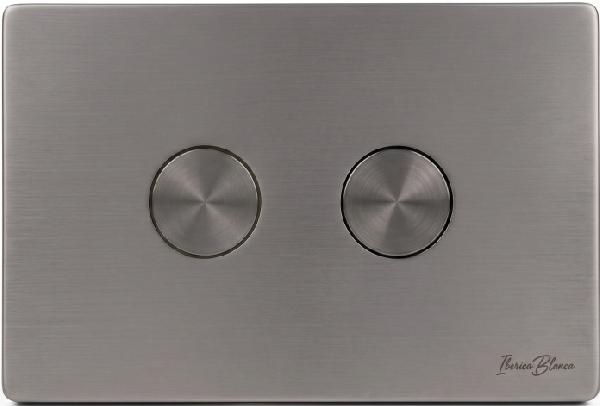 Клавиша пневмат. смыва 240*160мм, нерж.сталь ВОРОНЁНАЯ СТАЛЬ INOX PRO (Инокс про), Iberica Blanca