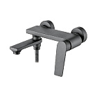 A63125AT Смеситель для ванны ACCOONA с коротким изливом дивертор в корпусе  Цвет: графит (10)