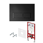 Комплект TECEspring.панель смыва с прямоугол кнопками, черный матовый (S401204)