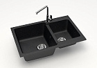 Мойка матовая Модель 191/Q4(черый) 765x500х220 карельский камень, БЕЗ СИФОНА ZETT